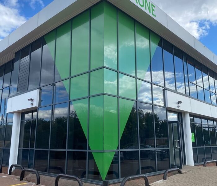 Graphics4U large warehouse front signage